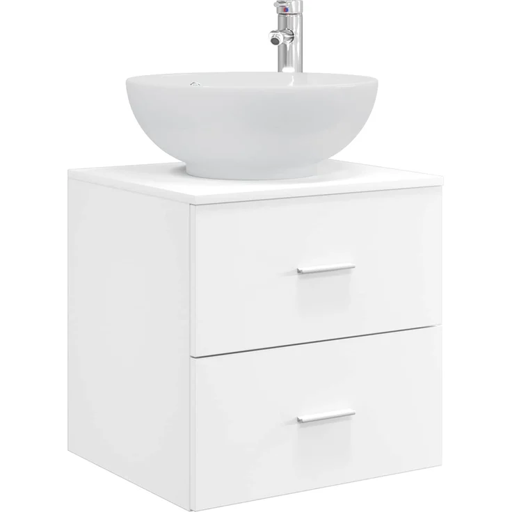 vidaXL Badezimmerschrank-Set 3 stk. Weiß 129 x 44,5 x 80 cm 3405907 – Bild 4