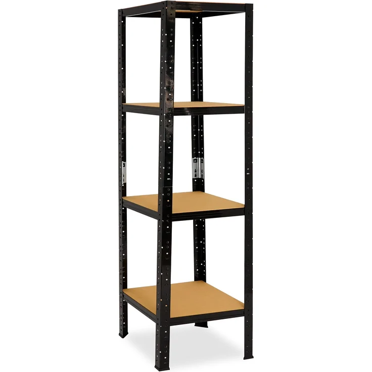 shelfplaza BLACK 200x50x50 cm Schwerlastregal in schwarz mit 4 Böden und 175 kg Traglast pro Boden – Bild 1
