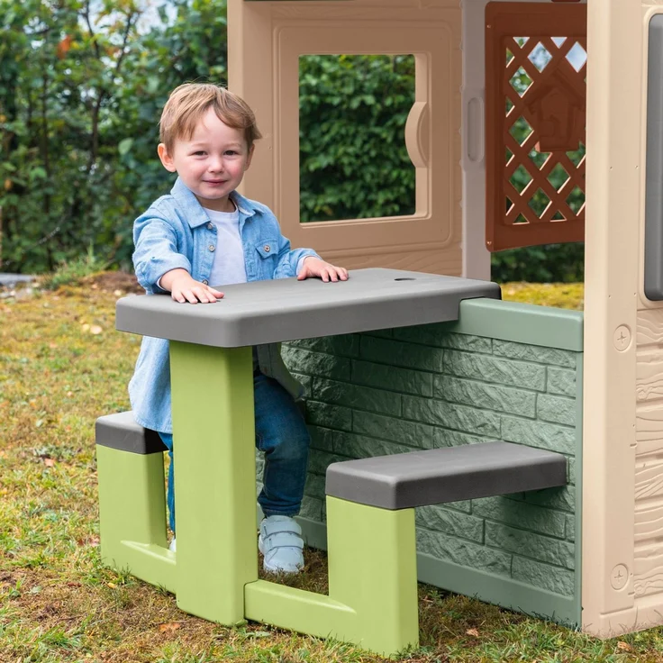 Smoby Gartentisch Smoby Life, Spielhaus Zubehör Picknicktisch, Made in Europe – Bild 4