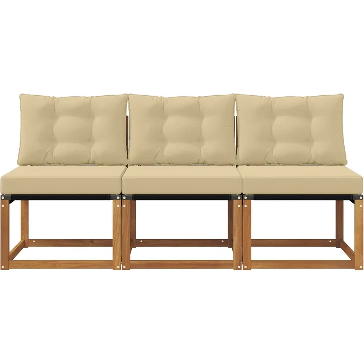 vidaXL Outdoor Mittelsofa 3 stk. 3-Sitzer 900612 – Bild 4