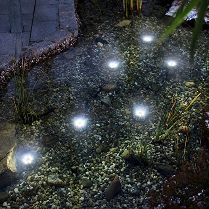 Solar Unterwasserstrahler Super Splash, 6er Set, Akku, LED Spot, Bodenleuchte, Teichbeleuchtung, Erdspieß, IP68, wasserdicht, wetterfest, außen, 102150 – Bild 2