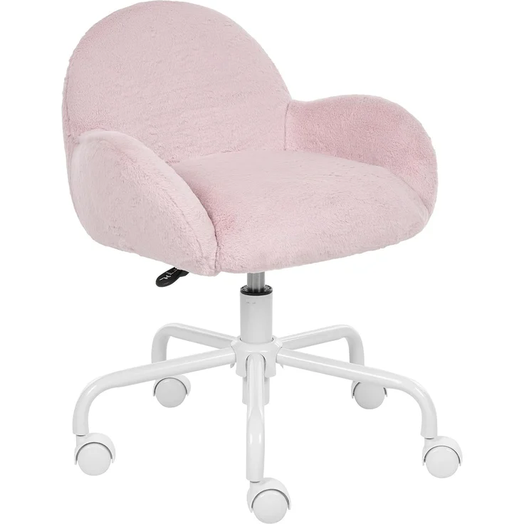 Schreibtischstuhl JUBBI Webpelz Pastellrosa – Bild 1