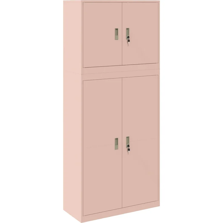 vidaXL Aufbewahrungsschrank 2 stk. Rosa 90 x 40 x 210 cm Stahl 3438724 – Bild 2