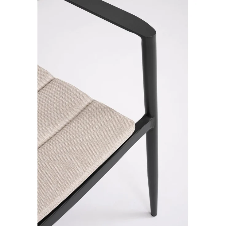 Gartenstuhl Ulbal aus Aluminium, modern stapelbar, anthrazit, inkl. Kissen, wasserabweisend – Bild 5
