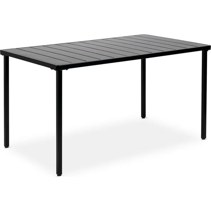 IDIMEX Gartentisch AZALEA, Outdoor Tisch 140x80cm wetterfest aus Metall Terrassentisch schwarz – Bild 2