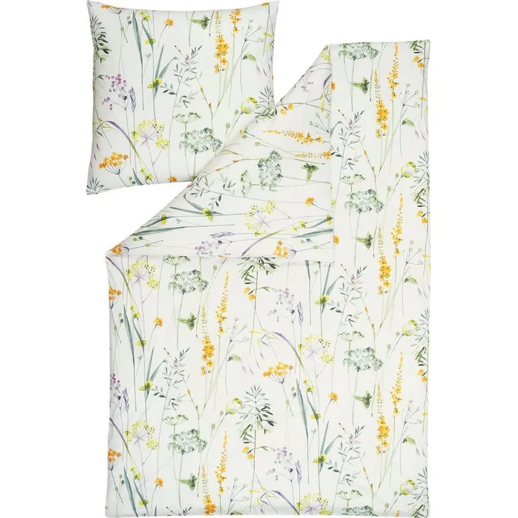 Estella Bettwäsche Bettwäsche "Melis", Jersey, 2 teilig, Interlock-Jersey Blumen