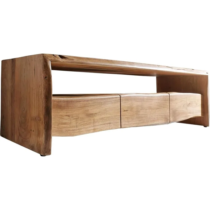 Lowboard Live-Edge 145 cm Akazie Natur Fach 3 Schübe