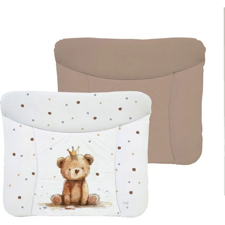 Ceba Baby® weiche Wickelauflage 50x70 cm - Doppelseitige Baby Wickelunterlage - Wickeltischauflage für Junge und Mädchen - Wasserdicht, abwaschbar - OEKO-TEX - Made in EU - Prinz Bär – Bild 1