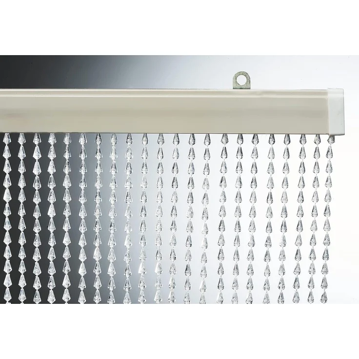 Kobolo Türvorhang Vorhang CLEAR transparent 72 Stränge 90x200cm (1 St), Ösen, transparent – Bild 8