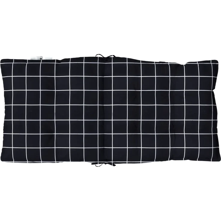 vidaXL Niedriglehner-Auflagen 4 Stk. Schwarz Karomuster Oxford-Gewebe 377720 – Bild 7