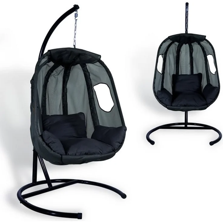 CCLIFE Hängesessel Hängesessel mit Gestell Kissen Hängeschaukel Indoor Outdoor,120 kg – Bild 2