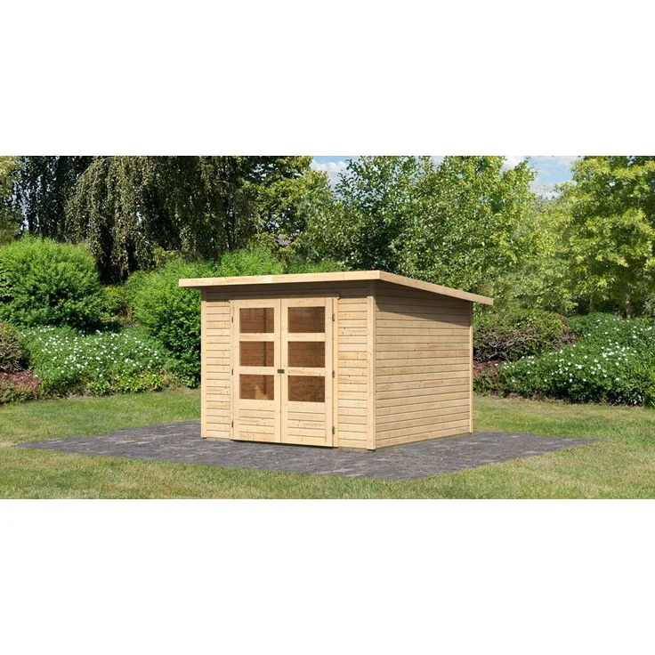 Karibu Holz Gartenhaus "Stockach 4", naturbelassen, 2,5x2,5 m (B x T),ohne Anbaudach – Bild 1