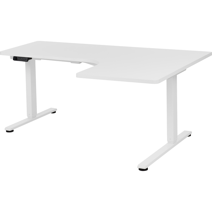 'Destines' Höhenverstellbarer Schreibtisch, Elektrisch Rechtsseitig, Weiß, 160 x (59/109) x (60-125) cm – Bild 5