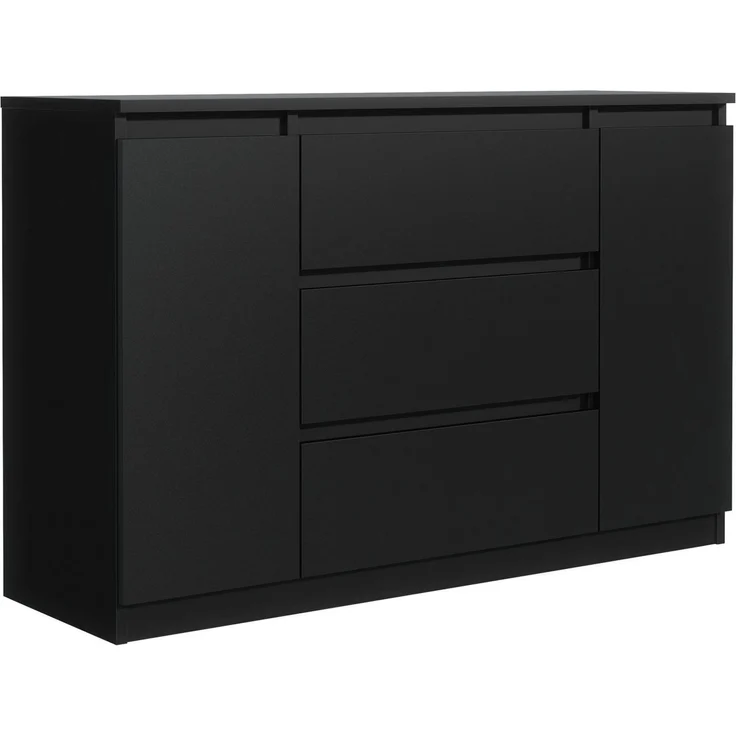 Raumhirsch Furniture Kommode, Sideboard, Kommode für das Schlafzimmer - Wohnzimmer (Maße: 120 × 39 × 78,5 cm, 2 Türen, 3 Schubladen, Rollenschienen), viele Farbvarianten - Hochwertig & stabil – Bild 2