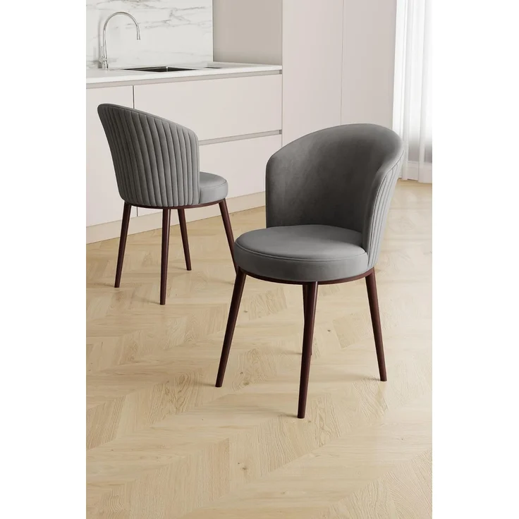 Skye Decor 'Risa - Grey, Brown' Stuhlset (6-teilig), Grau / Braun, 45 x 87 x 41 cm – Bild 2