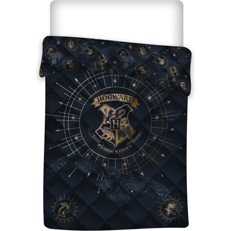 Harry Potter Bettdecke 140x200 cm – Magische Tagesdecke für das Kinderzimmer