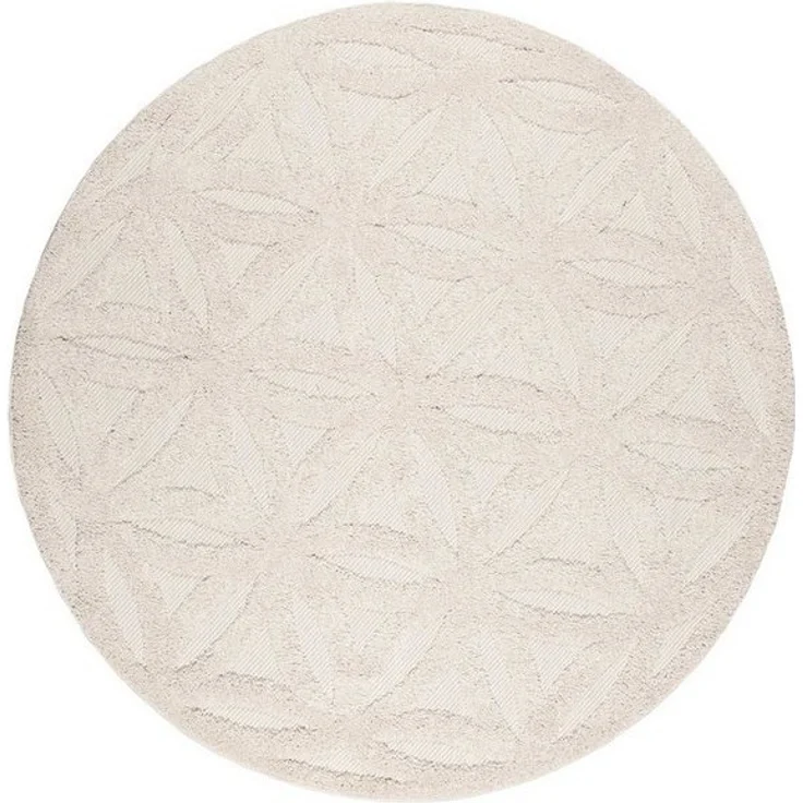 Esprit Outdoorteppich Shake, ESP54232, rund, Höhe: 2 mm, Hoch-Tief-Effekt, Blume des Lebens - Motiv, uni, robust, Terrasse – Bild 2