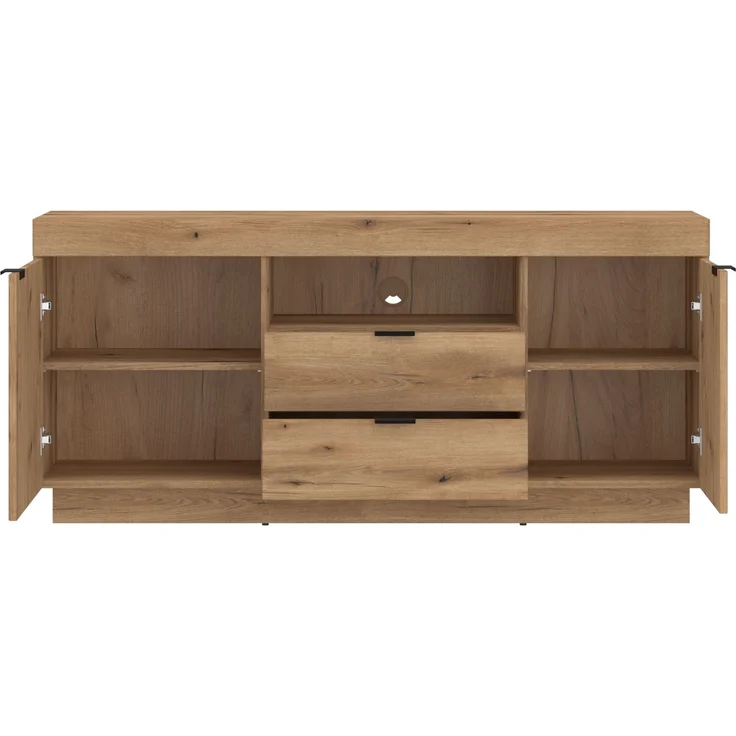 Lowboard >DELAMAR< in Coast Evoke Eiche Dekor - 146x66,6x39,6 (BxHxT) – Bild 2
