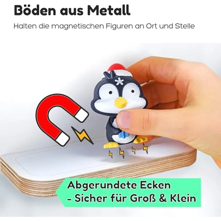 stadtecken Holzregal für Tonies & Toniebox – Musikbox Wandregal aus 10mm Holz – Platz für 35-50 Figuren mit Magnetfunktion – Handgefertigt – Zum Aufstellen oder Aufhängen (Sissi, Groß) – Bild 9