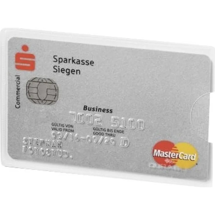 DURABLE Kreditkartenhülle RFID SECURE transparent 5,4x8,6 cm, 3 St.