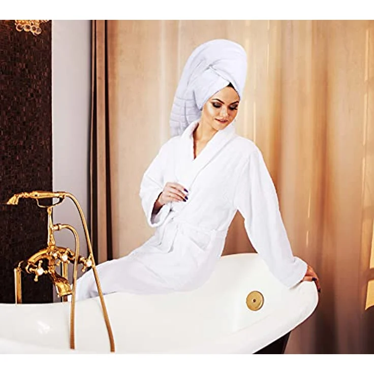 Utopia Towels - 8er-Pack Handtuch-Set mit Aufhängeschlaufe aus 97% Baumwolle, saugfähig und schnell trocknend 2 Badetücher, 2 Handtücher, 4 Waschlappen (Weiß) – Bild 7