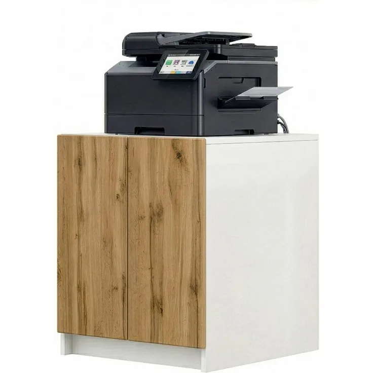 InnoFurn Aktenschrank Elona Druckerkommode (Druckerkommode, Extra Tief für Drucker) Druckerschrank Soft-Close & Push-to-Open, Made in Germany