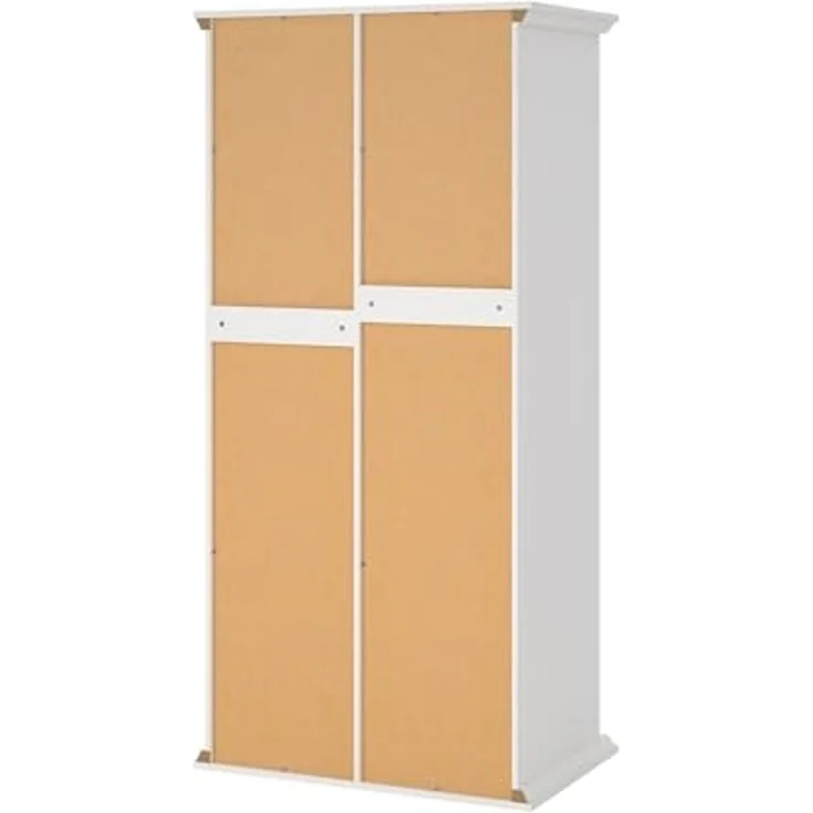 Dmora - Kleiderschrank 2 Türen Daphne, Schlafzimmermöbel, Schrank, Garderobe, 96x63 h200 cm, Weiß – Bild 5