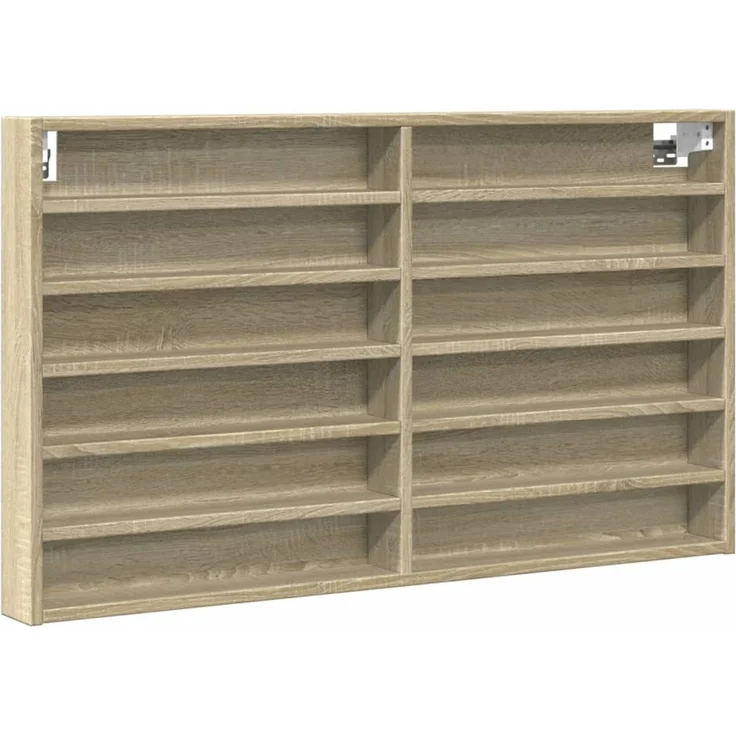 vidaXL Vitrinenschrank Sonoma-Eiche 100x8,5x58 cm Holzwerkstoff 847942 – Bild 1