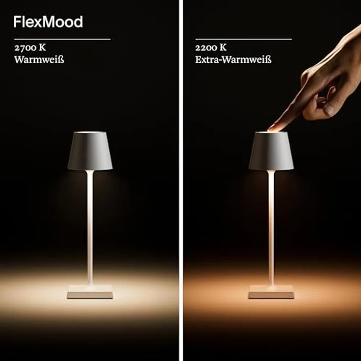 SIGOR LED Tischleuchte Akku-Tischleuchte, Dimmbar, LED fest integriert, Warmweiß – Bild 3