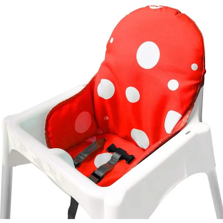 ZARPMA Sitzbezüge Kissen Kompatibel für Antilop Hochstuhl , Waschbar Faltbarer Baby Hochstuhl Bezug Kinder Sitz Covers Stuhlkissen (Rot)