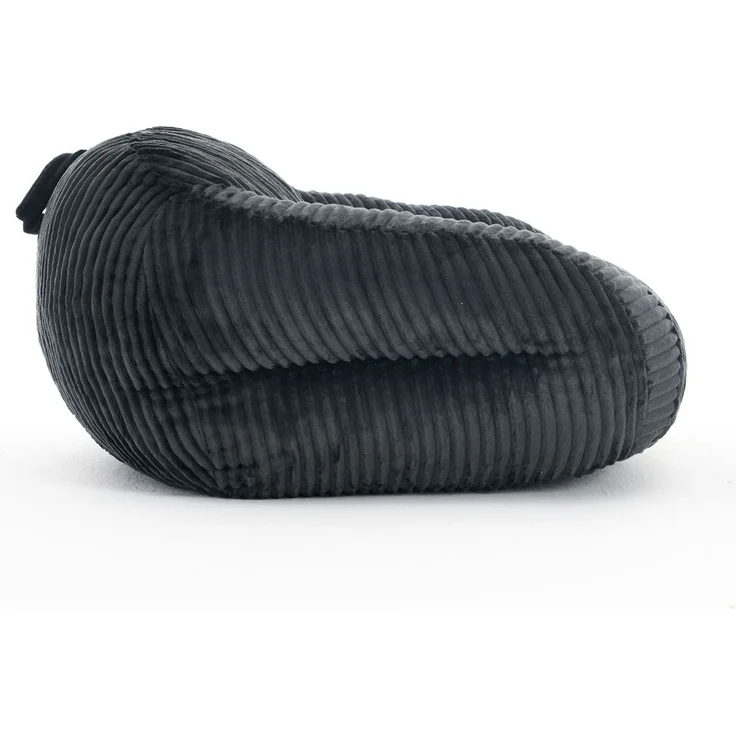 Sitzsack aus Samt mit Rückenlehne, formstabiler Schaumstoff, 116×110×61 cm, Dunkelgrau – Bild 6