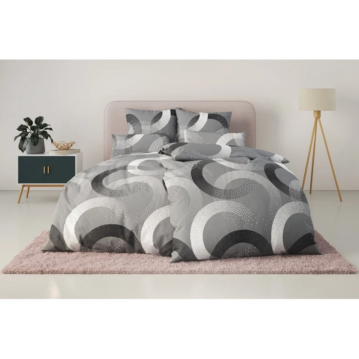 OTTO home Bettwäsche Balisa, Linon, 2 teilig, ab Größe 135x200 cm, aus 100% Baumwolle, Bettwäsche mit Kreisen – Bild 1