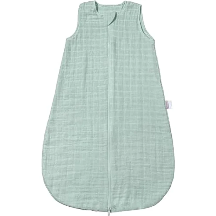 Makian Musselin-Schlafsack, atmungsaktiver Babystar, Farbe Mint, Größe 110 cm, Oeko-Tex Standard 100 Zertifikat – Bild 1