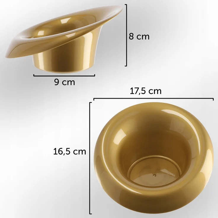 KADAX Blumentopfabdeckung Ikebana Composition Gold 9 cm – Bild 2
