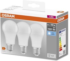 Osram LED-Lampe E27 13W, universalweiß, matt, 3er-Set