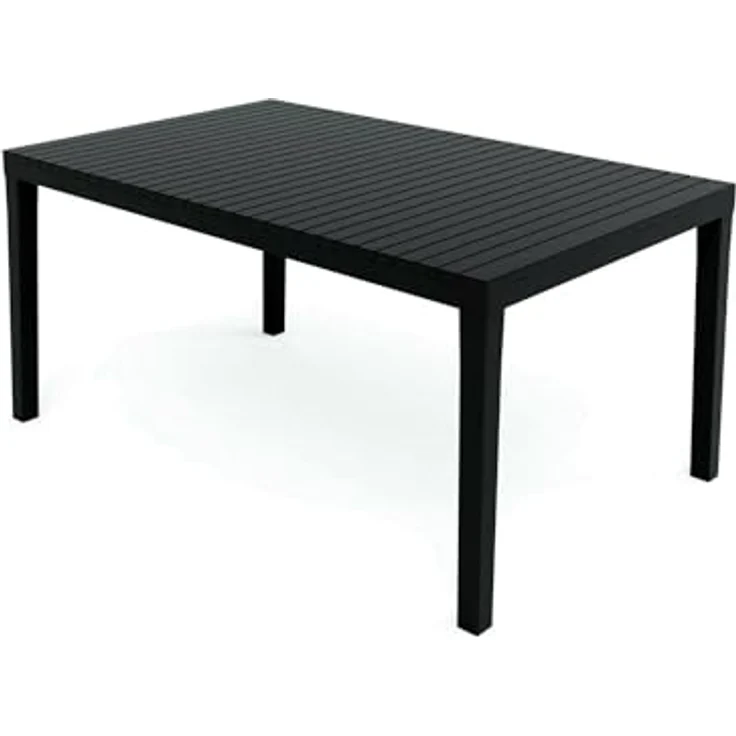 Dmora - Tisch für den Außenbereich, rechteckig, ausziehbar, Gartentisch, 100 % Made in Italy, 150x90 cm, Anthrazit – Bild 5