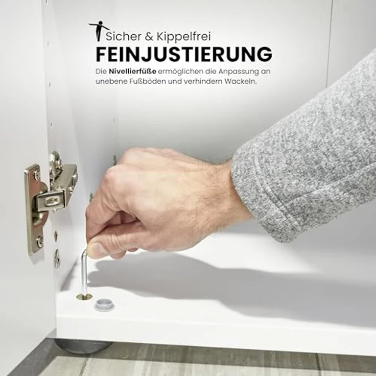 bümö Aktenschrank abschließbar, Büroschrank Holz 80cm breit in Graphit/Ahorn - abschließbarer Schrank mit Aktenregal für's Büro & Arbeitszimmer, Büro Möbel Ordnerschrank mit Schloss, 928T2-G-3-BS – Bild 6