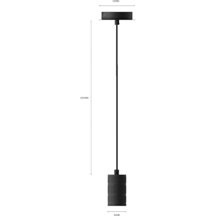 Calex Retro Pendelleuchte, 1-flammig, schwarz mit E27-Fassung und Dimmfunktion – Bild 6