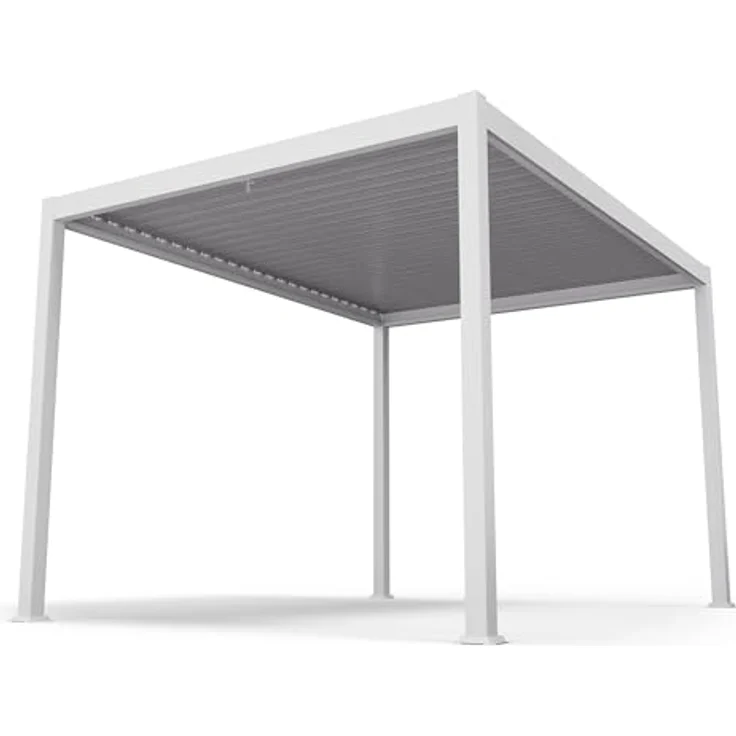 blumfeldt LuminaHaven Pavillon 3x4 m, Lamellen-Stahldach mit Kurbel, wetterfest, UV-Schutz 50+, Aluminiumrahmen, Gartenzelt für Outdoor mit Sonnen- & Regenschutz – Bild 1