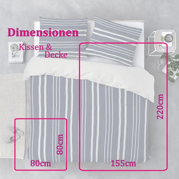Bettwäsche-Set (135x200cm) - Byrklund Steady Stripes – Bild 2