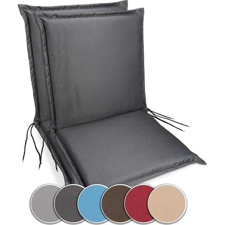 sunnypillow Liegenauflage Niedriglehner Auflage Gartenstuhlauflage, 100 x 50, extra dick 9cm
