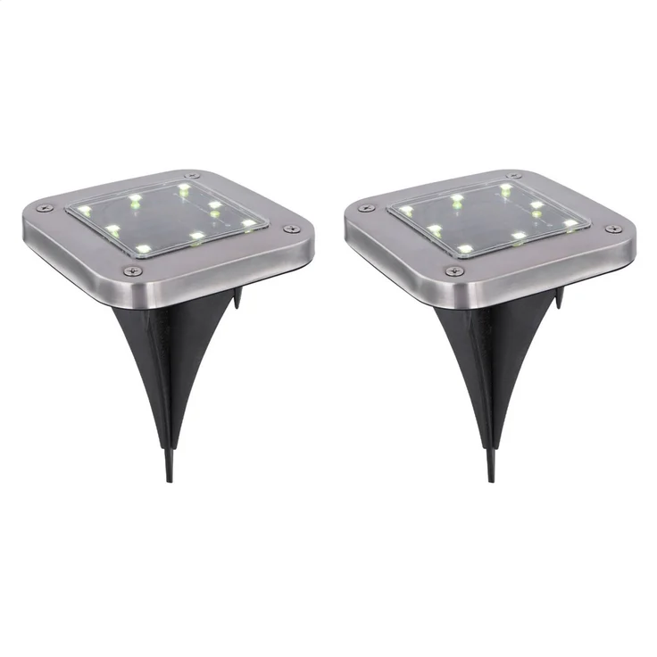 Solarleuchte Garten 2er-Set Wegelampe Solarlampe Außen Leuchte Solar mit Pfle... – Bild 6