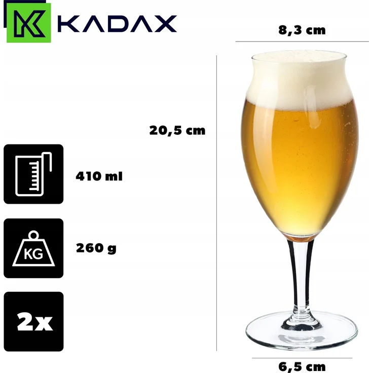 KADAX Biergläser Pokale Gläser Set 2x 410ml – Bild 3