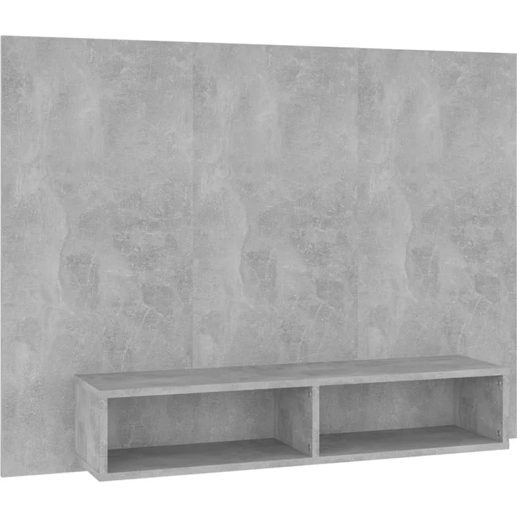 TV-Wandschrank, TV-Hängeboard Fernsehschrank Betongrau 120x23,5x90 cm Holzwerkstoff – Bild 2