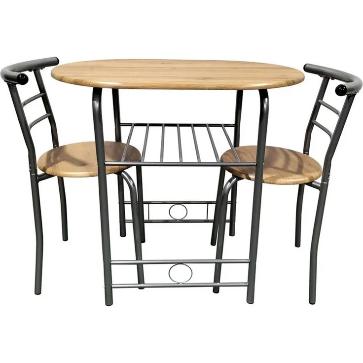 HTI-Line Küchentisch Tischgruppe Merit (Set, 1 Tisch, 2 Stühle), Essgruppe 1 Tisch 2 Stühle