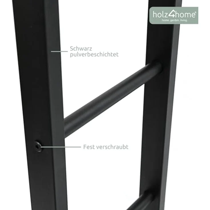holz4home® Kaminholzregal Metall Schwarz I Brennholzregal Holzlager Design Feuerholzregal, BxTxH:40x25x125 cm, (inkl. Handschuh) – Bild 6