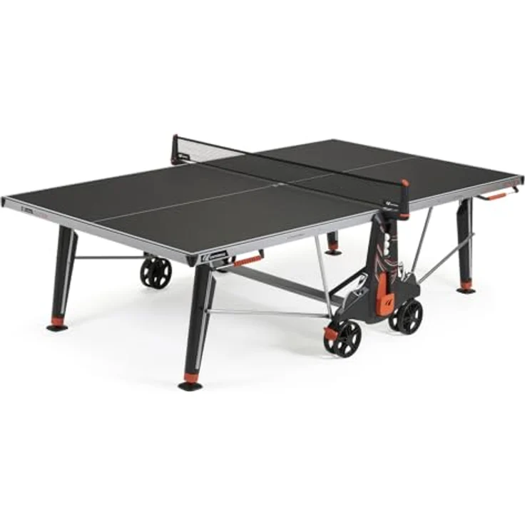 Cornilleau Outdoor Tischtennisplatte 500X, wetterfest mit MATTOP-Beschichtung und DSI-Verriegelungsmechanismus, schwarz – Bild 1