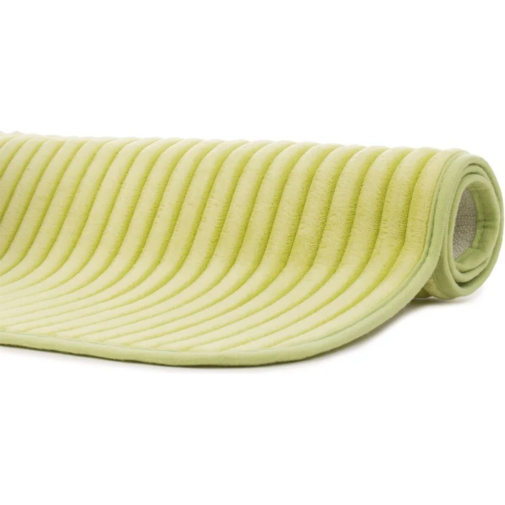 Gözze Badematte Berlin, Höhe 7 mm, rutschhemmend beschichtet, fußbodenheizungsgeeignet, Polyester, rechteckig, Badteppich, Uni Farben, Cord Optik, waschbar – Bild 3
