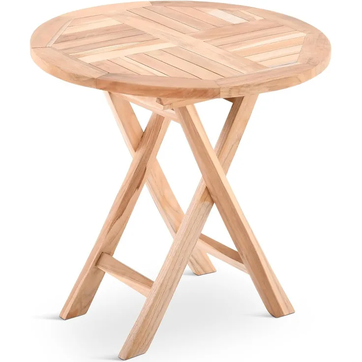 Raburg Gartentisch Beistelltisch Teakholz, 50 cm, wetterfestes Teak, langlebig, leicht & robust, UV-beständig & pflegeleicht