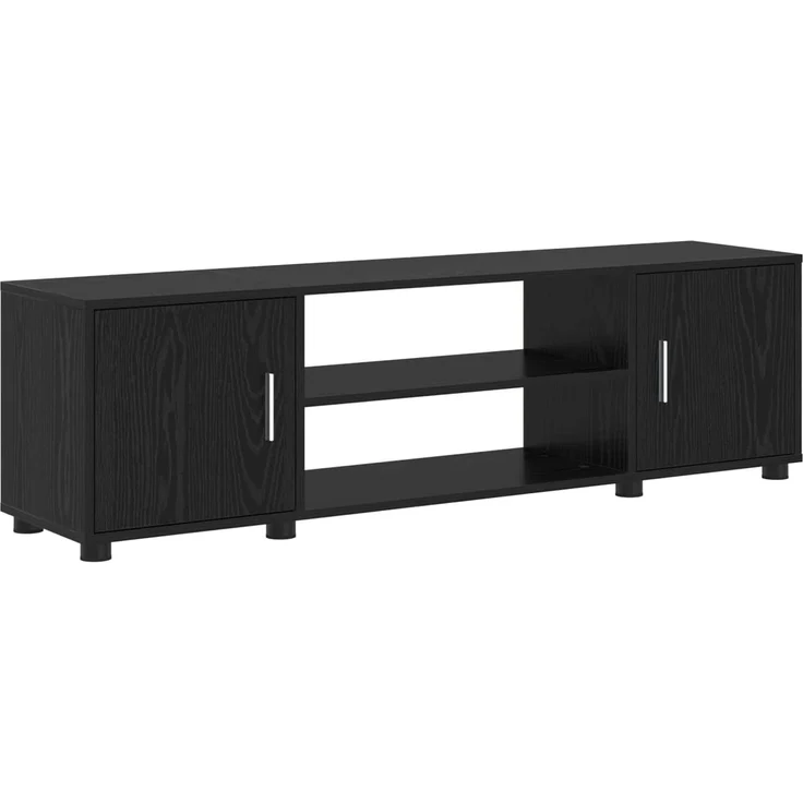 vidaXL TV-Schrankset 140 x 40 x 33 cm Schwarz Eichen-Optik 3397897 – Bild 6